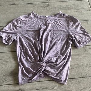 Women’s Twist-Front Short Sleeve Top - Lavender